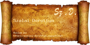 Szalai Dorottya névjegykártya